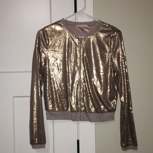 Gold sequin jacket-Medium